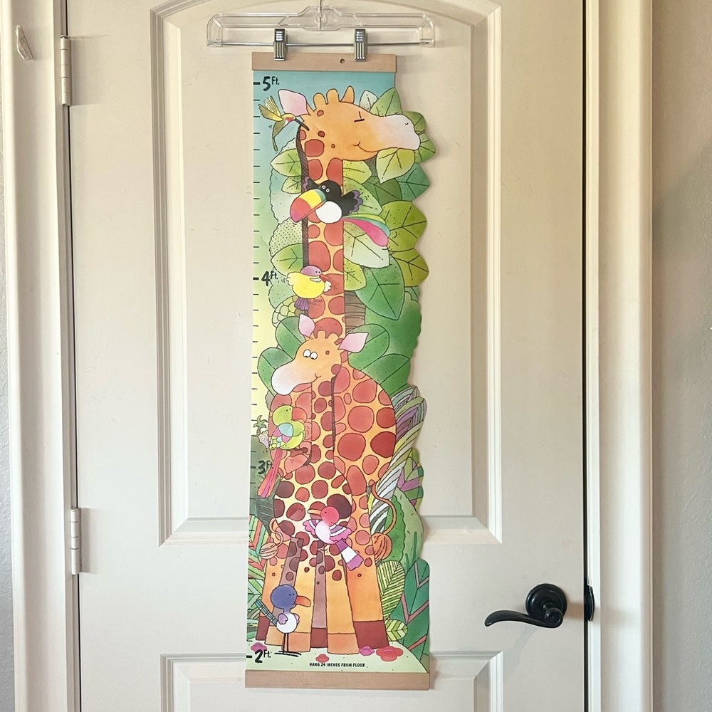 Vintage Avon Jumbo Giraffe Growth Chart Animal Nursery New in box